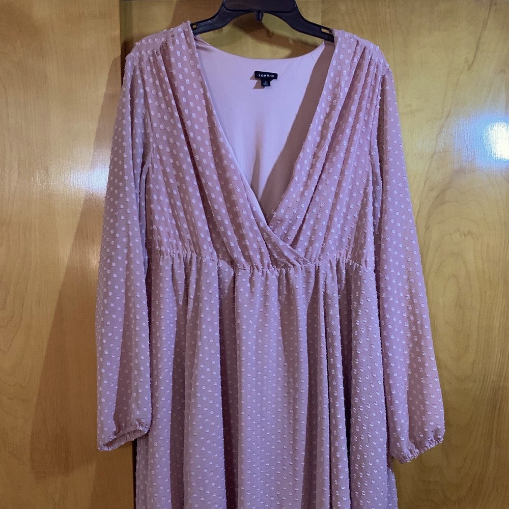 COPY - Torrid - Blush Chiffon Surplus Dress